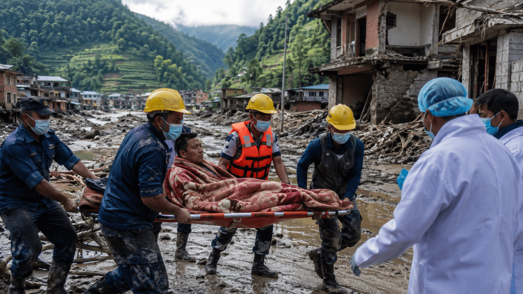 Two workers rescued alive from Nepal hydropower tunnel 10 days after devastating floods
