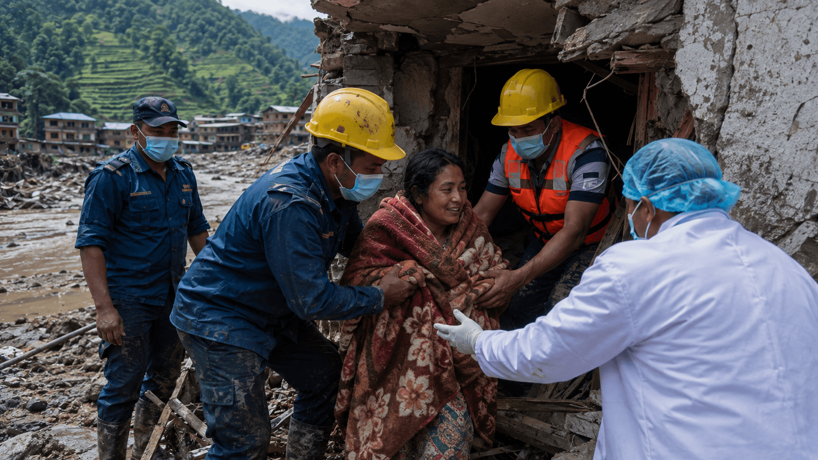 Two workers rescued alive from Nepal hydropower tunnel 10 days after devastating floods