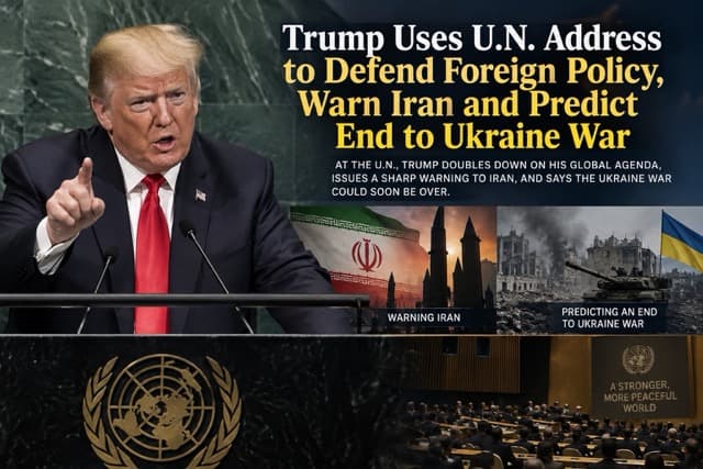 Trump Uses U.N. Address to Defend Foreign Policy, Warn Iran and Predict End to Ukraine War