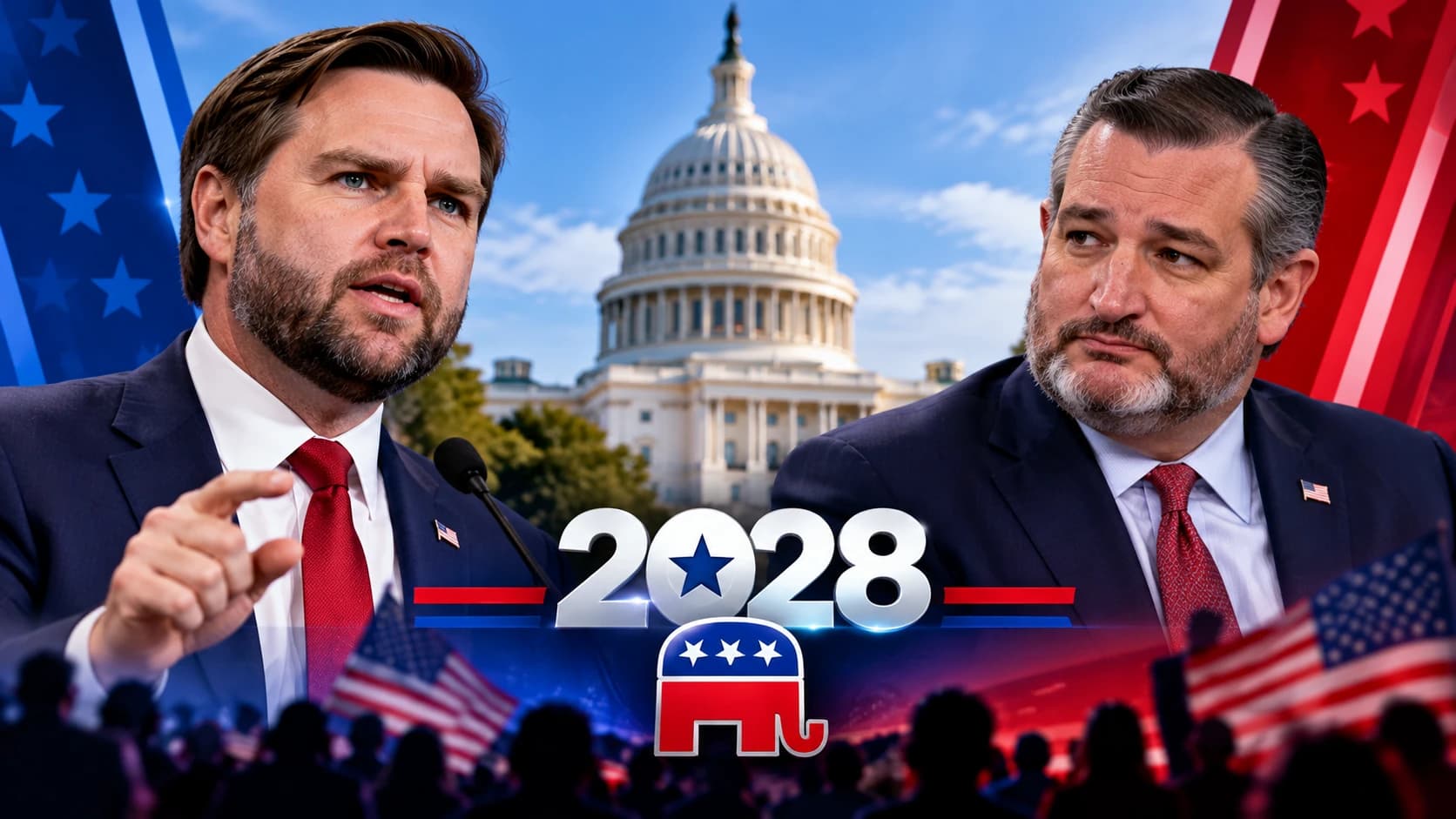 Vance Says Ted Cruz Is the ‘Obvious’ 2028 GOP Rival as Presidential Speculation Builds