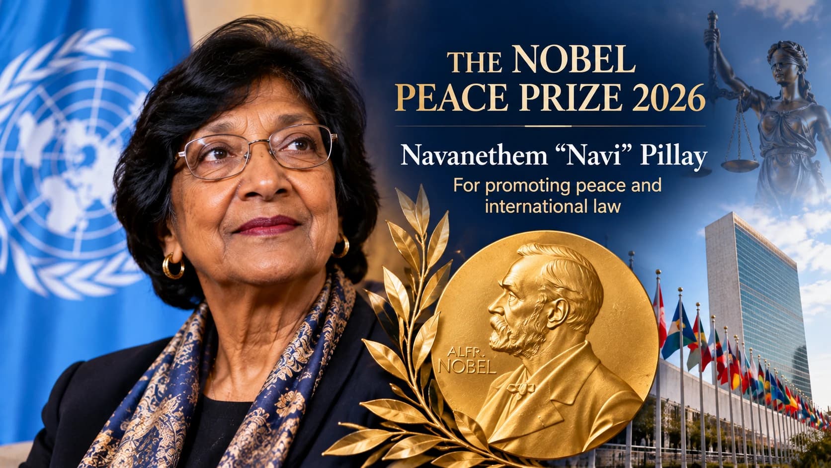International jurist Navi Pillay wins 2026 Nobel Peace Prize
