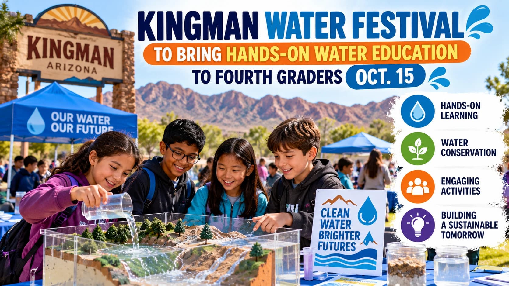 Kingman Water Festival to Bring Hands-On Water Education to Fourth Graders Oct. 15
